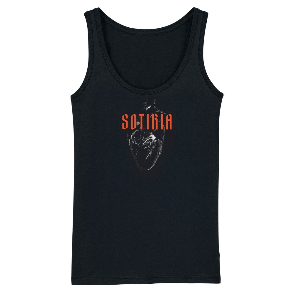 SOTIRIA 'Black Heart' Tank Top Tailliert